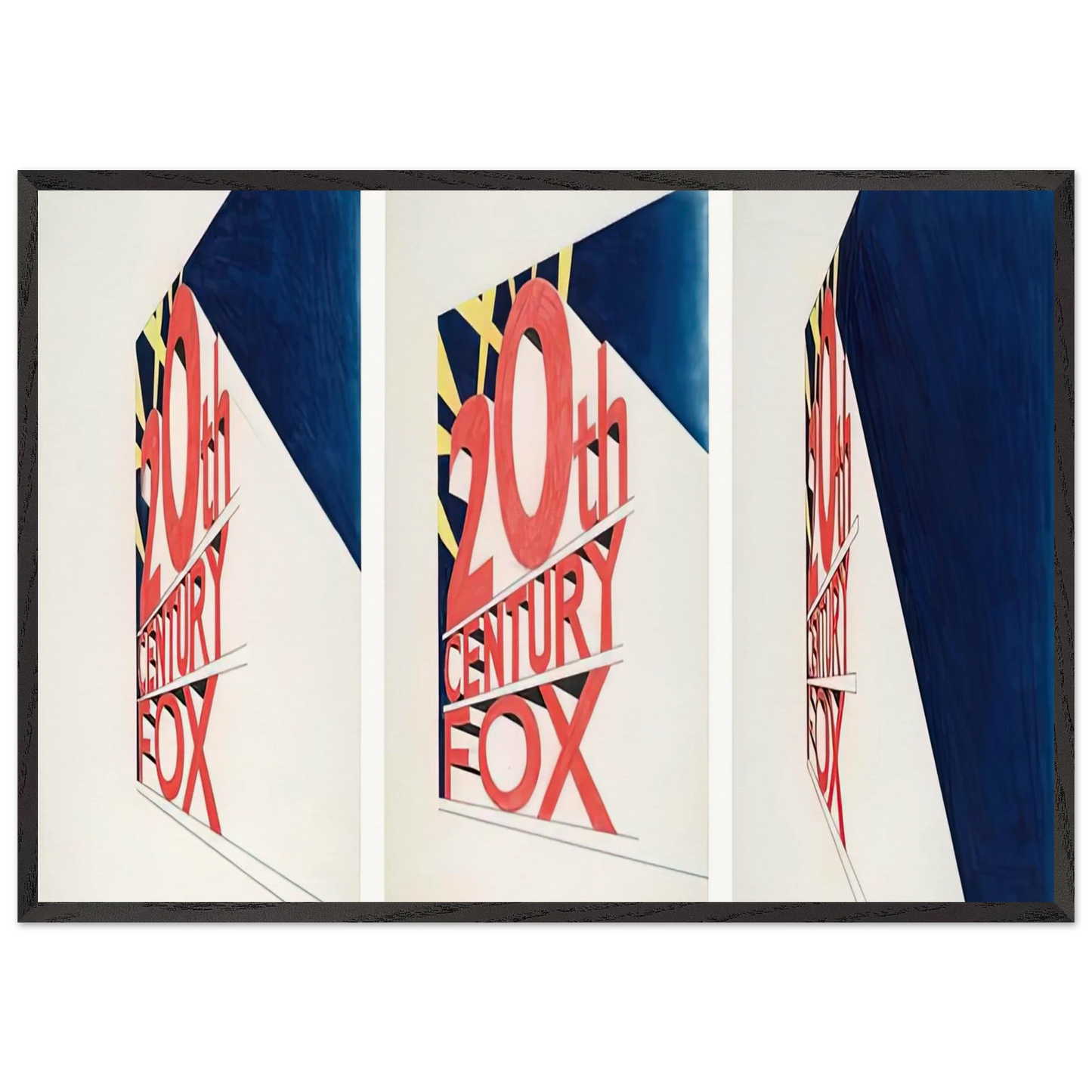 VIEW OF THE BIG PICTURE 1963 - Edward Ruscha 70x100 cm / 28x40 inches Framed Art Print – Black Wooden Frame
