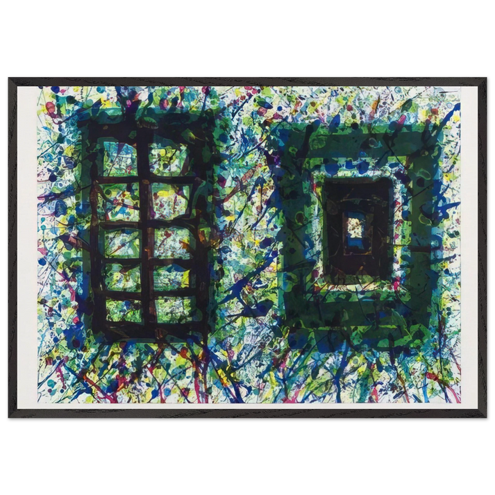 Concert Hall Set III SF-232 - Sam Francis 70x100 cm / 28x40 inches Framed Art Print – Black Wooden Frame