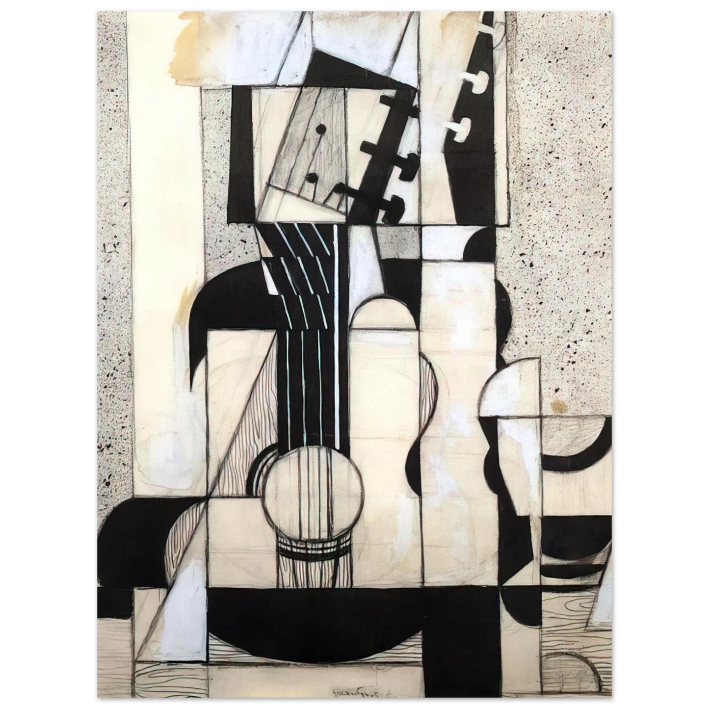 Juan Gris - STILL LIFE WITH GUITAR 1913 75x100 cm / 30x40inches Fine Art Poster