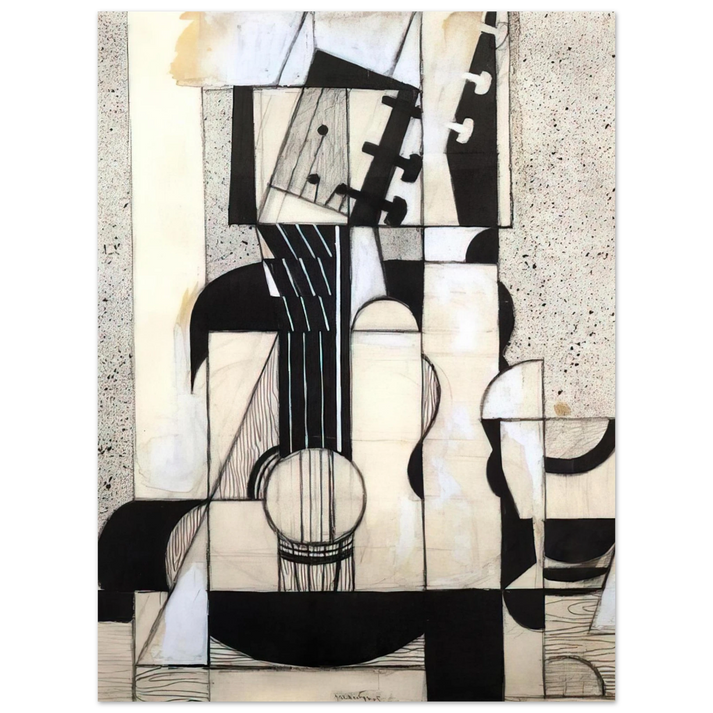 Juan Gris - STILL LIFE WITH GUITAR 1913 75x100 cm / 30x40inches Fine Art Poster