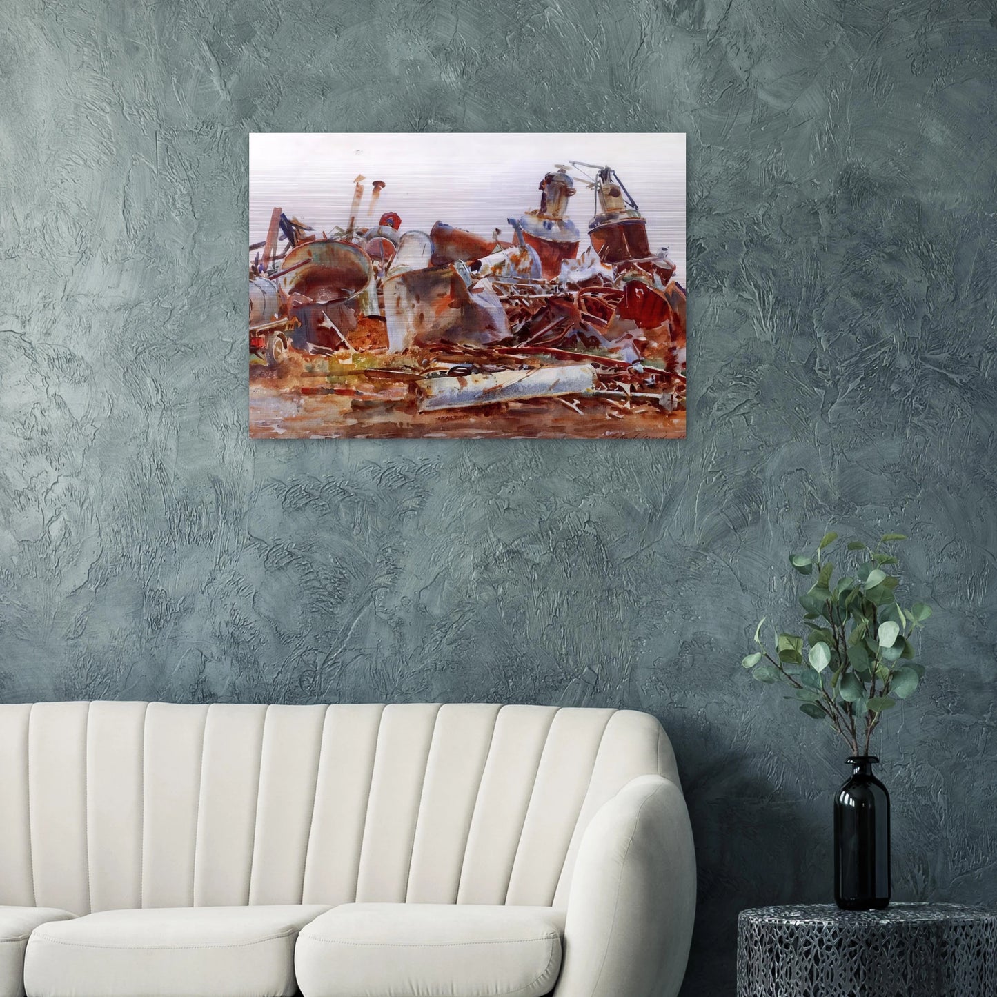 A Wrecked Sugar Refinery - John Singer Sargent Brushed Aluminum Print - 70x100 cm / 28x40 inches | John Singer Sargent Aluminum Print | John Singer Sargent Prints