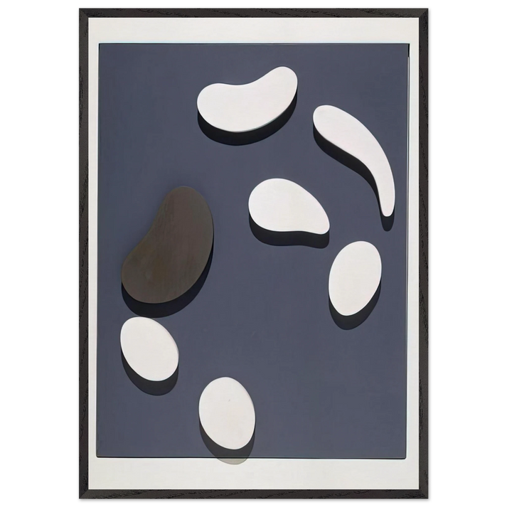 Untitled N8 - Jean Arp 70x100 cm / 28x40 inches Framed Art Print – Black Wooden Frame