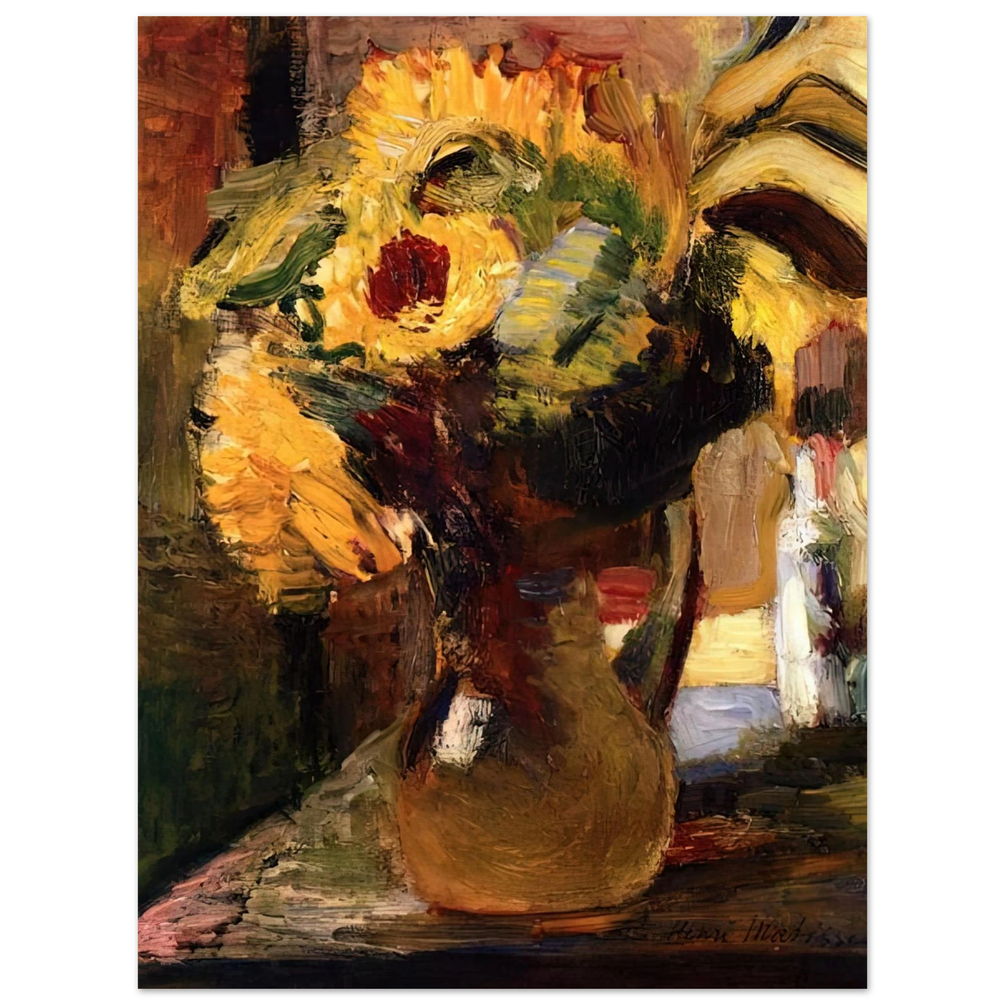 Henri Matisse - BOUQUET OF SUNFLOWERS 1897 75x100 cm / 30x40inches Fine Art Poster