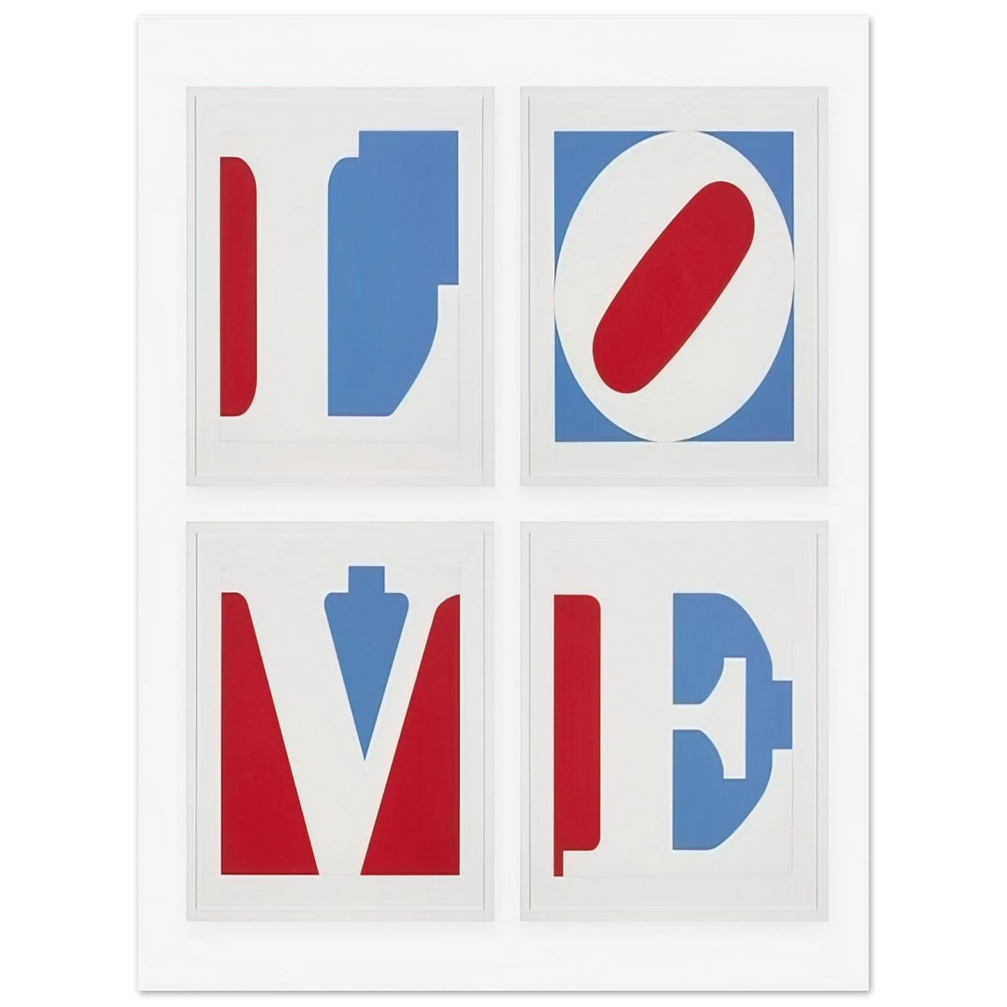 Robert Indiana - Four Panel Love 75x100 cm / 30x40inches Fine Art Poster