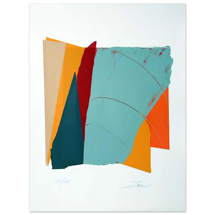 Larry Zox - Red Line II - 1979 75x100 cm / 30x40inches Fine Art Poster