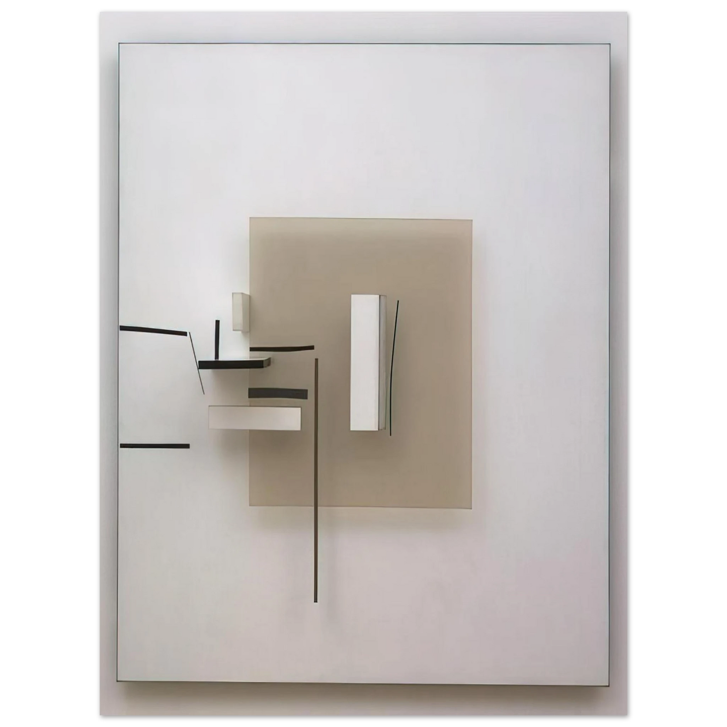 Victor Pasmore - SYNTHETIC CONSTRUCTION WHITE AND BLACK 1966 75x100 cm / 30x40inches Fine Art Poster