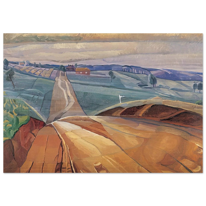Landscape at Pentecost - 1929 - Grace Cossington Smith Brushed Aluminum Print - 70x100 cm / 28x40 inches | Grace Cossington Smith Aluminum Print | Grace Cossington Smith Prints