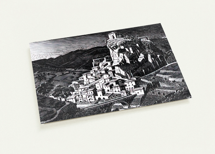 PALIZZI CALABRIA OCTOBER 1930 1930 By MC Escher Pack of 10 Post Cards | MC Escher Post Cards | A6 (10.5 x 14.8 cm) - 4.1 x 5.8 inches