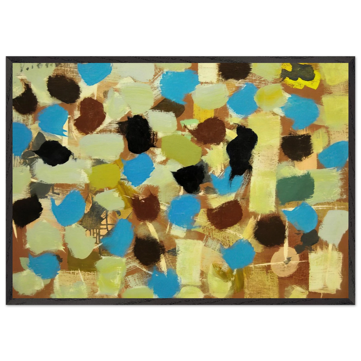 Number 7 - 1953 - Bradley Walker Tomlin 70x100 cm / 28x40 inches Framed Art Print – Black Wooden Frame