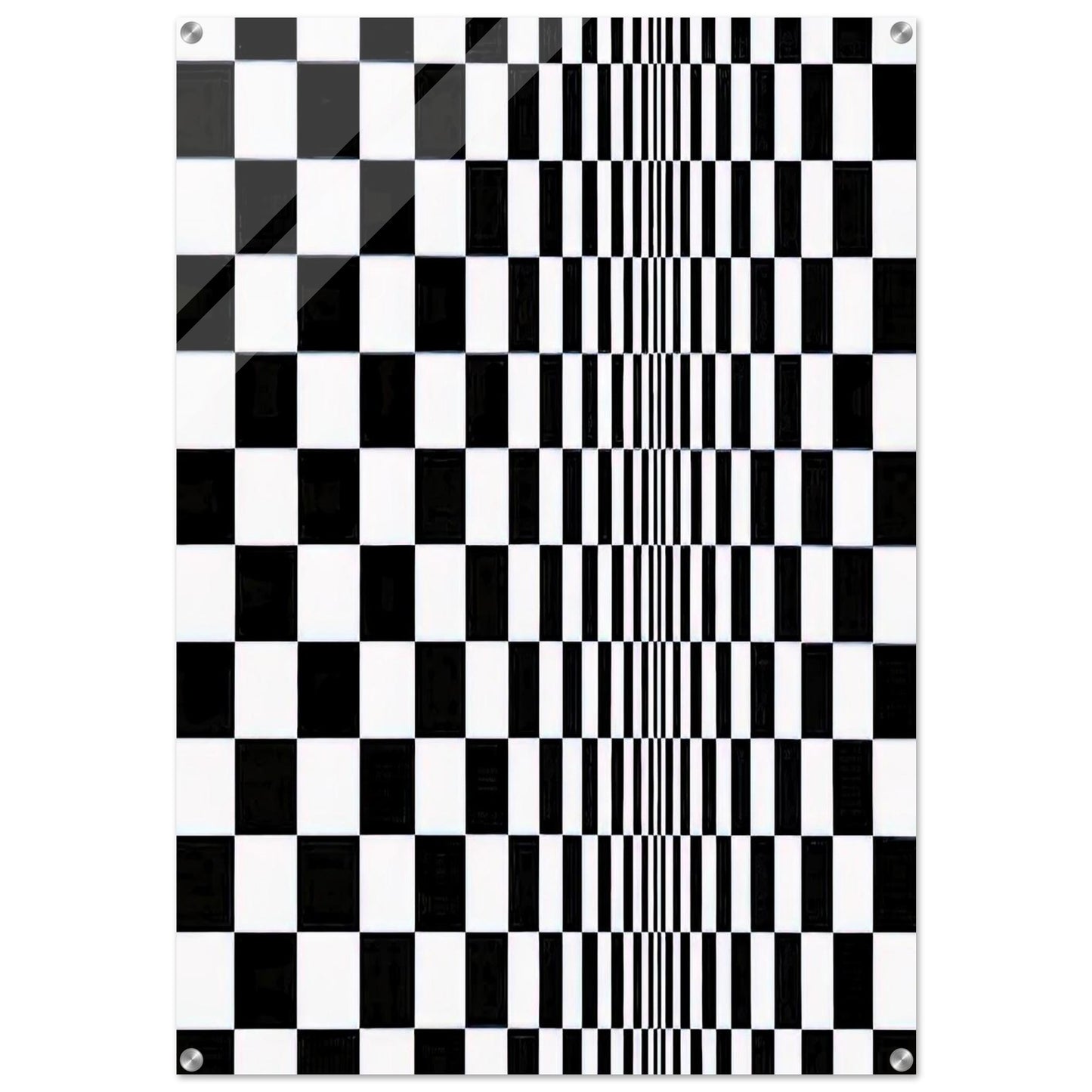 MOVEMENT IN SQUARES 1961 - Bridget Riley Acrylic Print - 70x100 cm / 28x40″ inches