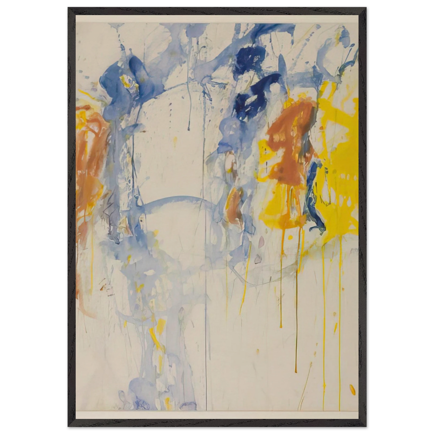 Painting - Sam Francis 70x100 cm / 28x40 inches Framed Art Print – Black Wooden Frame