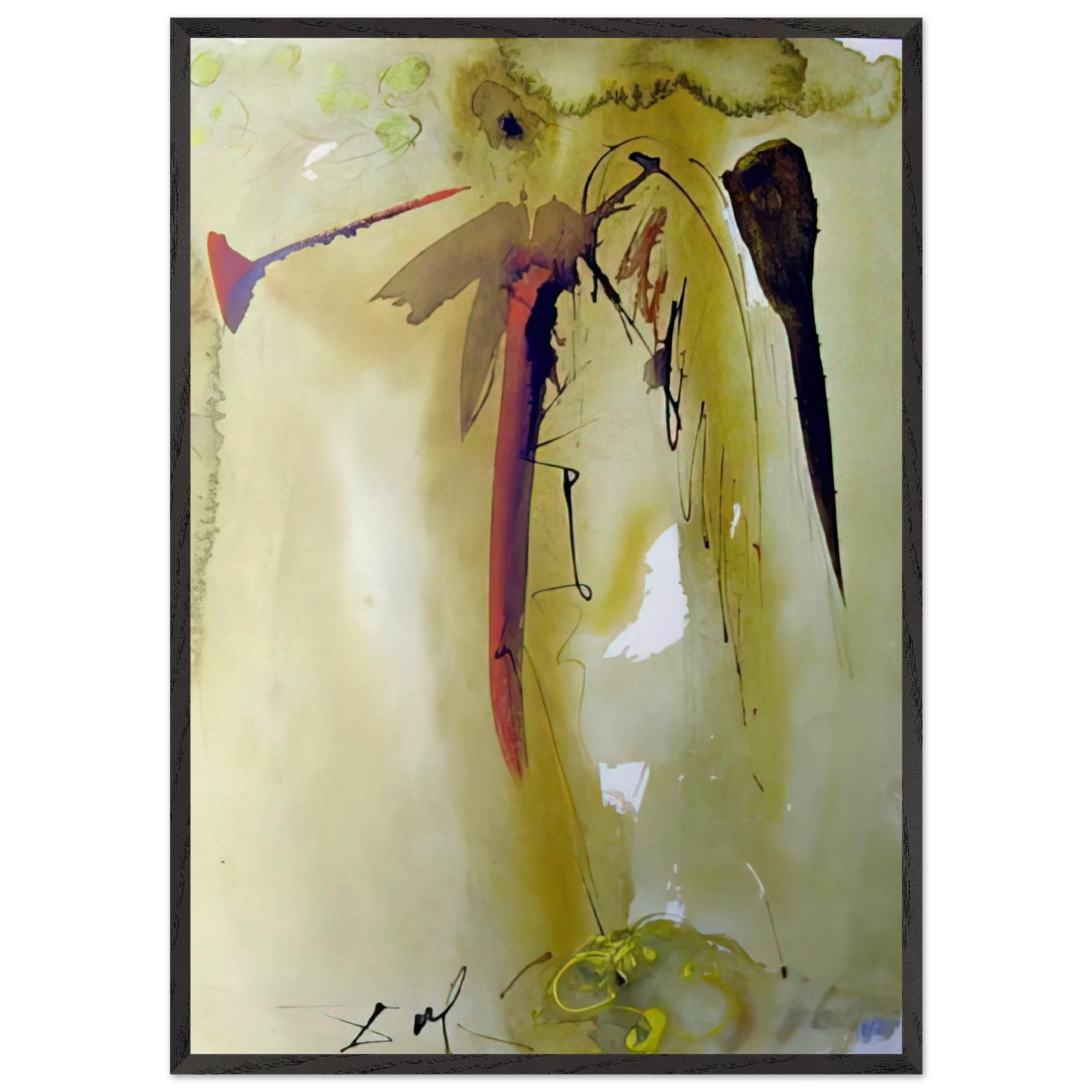 VOX CLAMANTIS 1967 - Salvador Dali 70x100 cm / 28x40 inches Framed Art Print – Black Wooden Frame