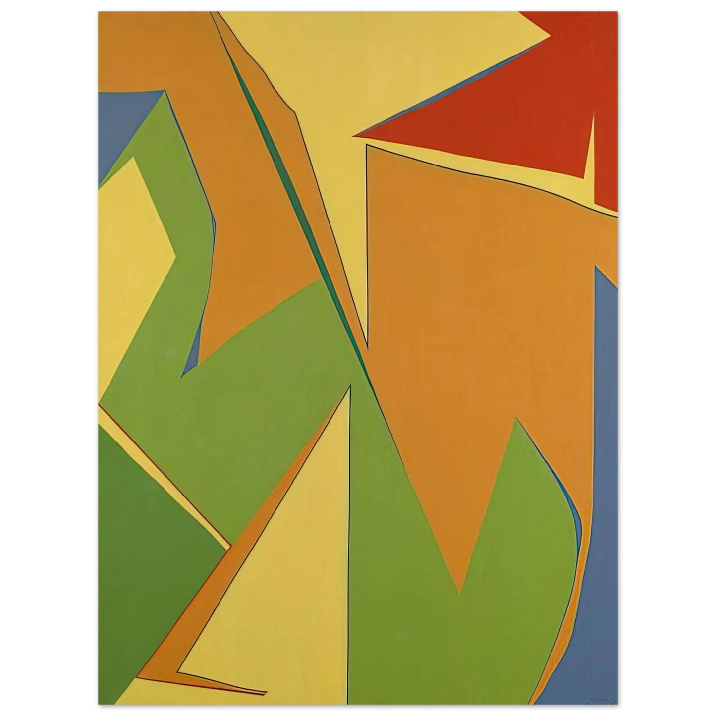Fernand Leduc - Jaune 75x100 cm / 30x40inches Fine Art Poster