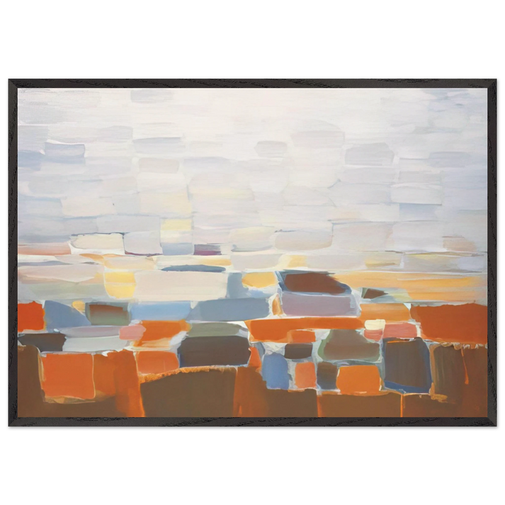 Ciel - Art Informel - Nicolas de Stael 70x100 cm / 28x40 inches Framed Art Print – Black Wooden Frame
