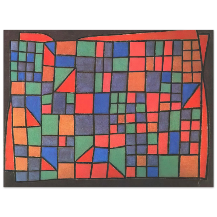Paul Klee - GLASS FACADE 1940 75x100 cm / 30x40inches Fine Art Poster