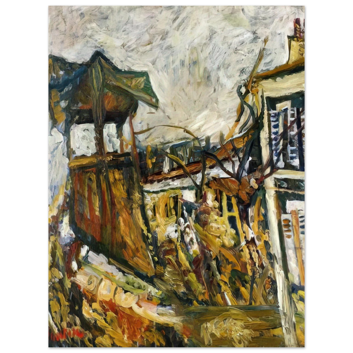 Chaim Soutine - PARISIAN SUBURB 75x100 cm / 30x40inches Fine Art Poster
