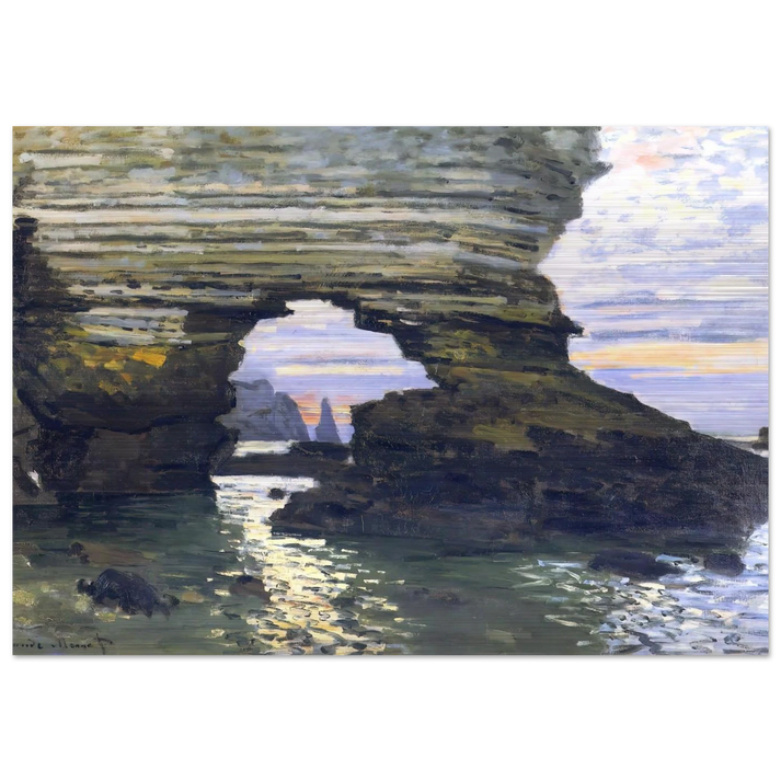 Port d `Amount Etretat - claude monet Brushed Aluminum Print - 70x100 cm / 28x40 inches | claude monet Aluminum Print | claude monet Prints