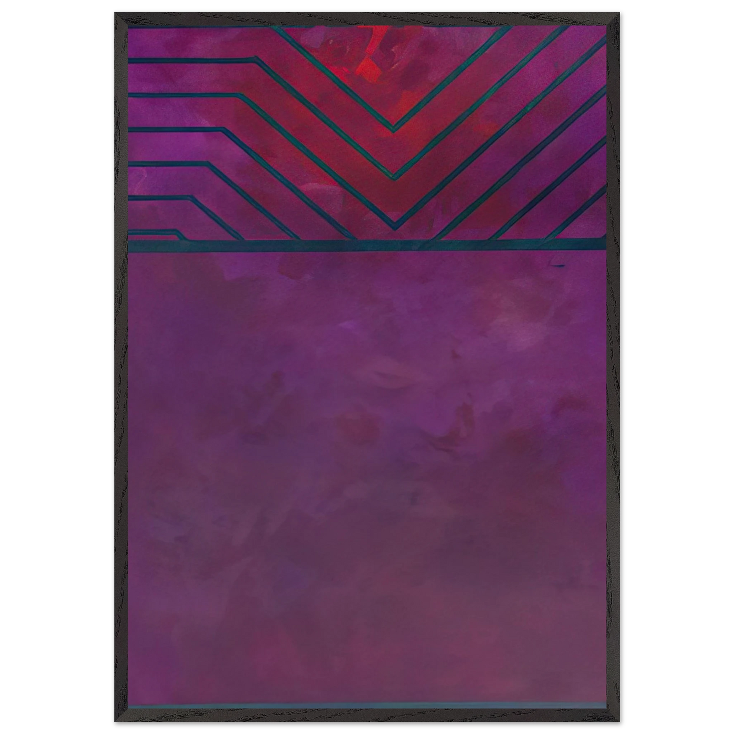 UNTITLED 1986 N1 - Luis Feito 70x100 cm / 28x40 inches Framed Art Print – Black Wooden Frame