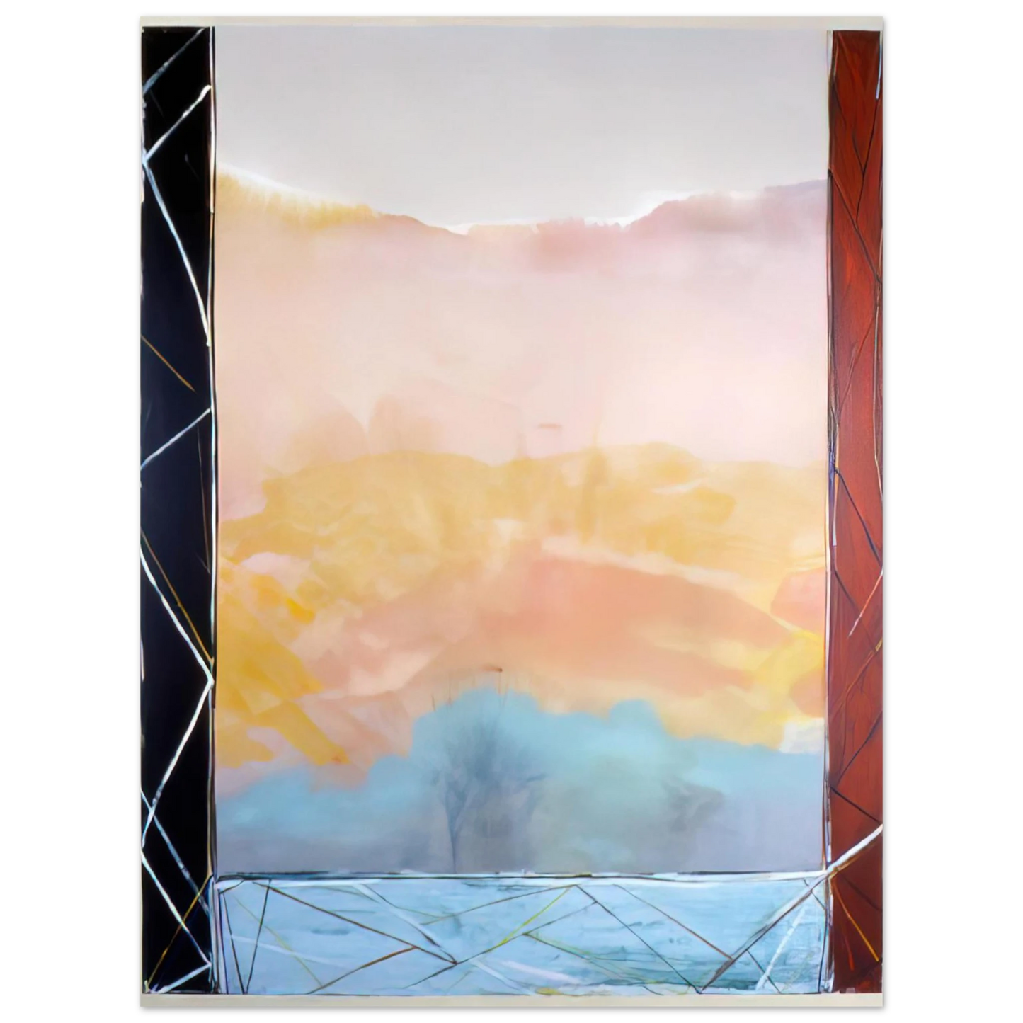Ronnie Landfield - Where The Creek Hits The Rise - 1988 75x100 cm / 30x40inches Fine Art Poster
