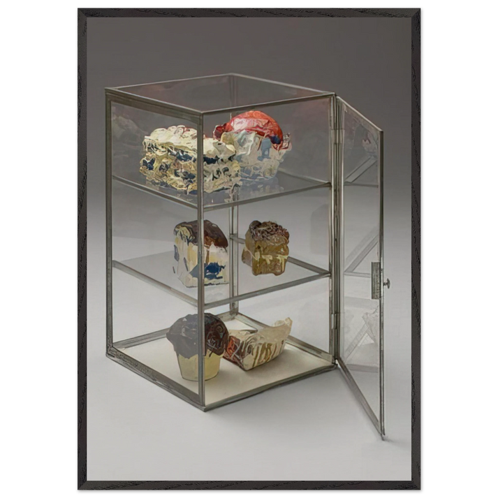 PASTRY CASE 1961 - Claes Oldenburg 70x100 cm / 28x40 inches Framed Art Print – Black Wooden Frame