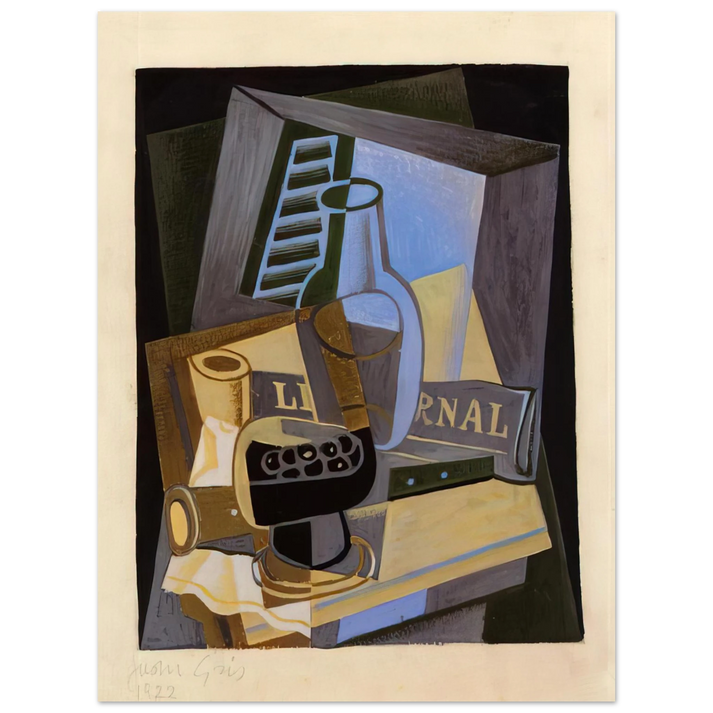 Juan Gris - STILL LIFE IN FRONT OF THE WIINDOW 1922 75x100 cm / 30x40inches Fine Art Poster