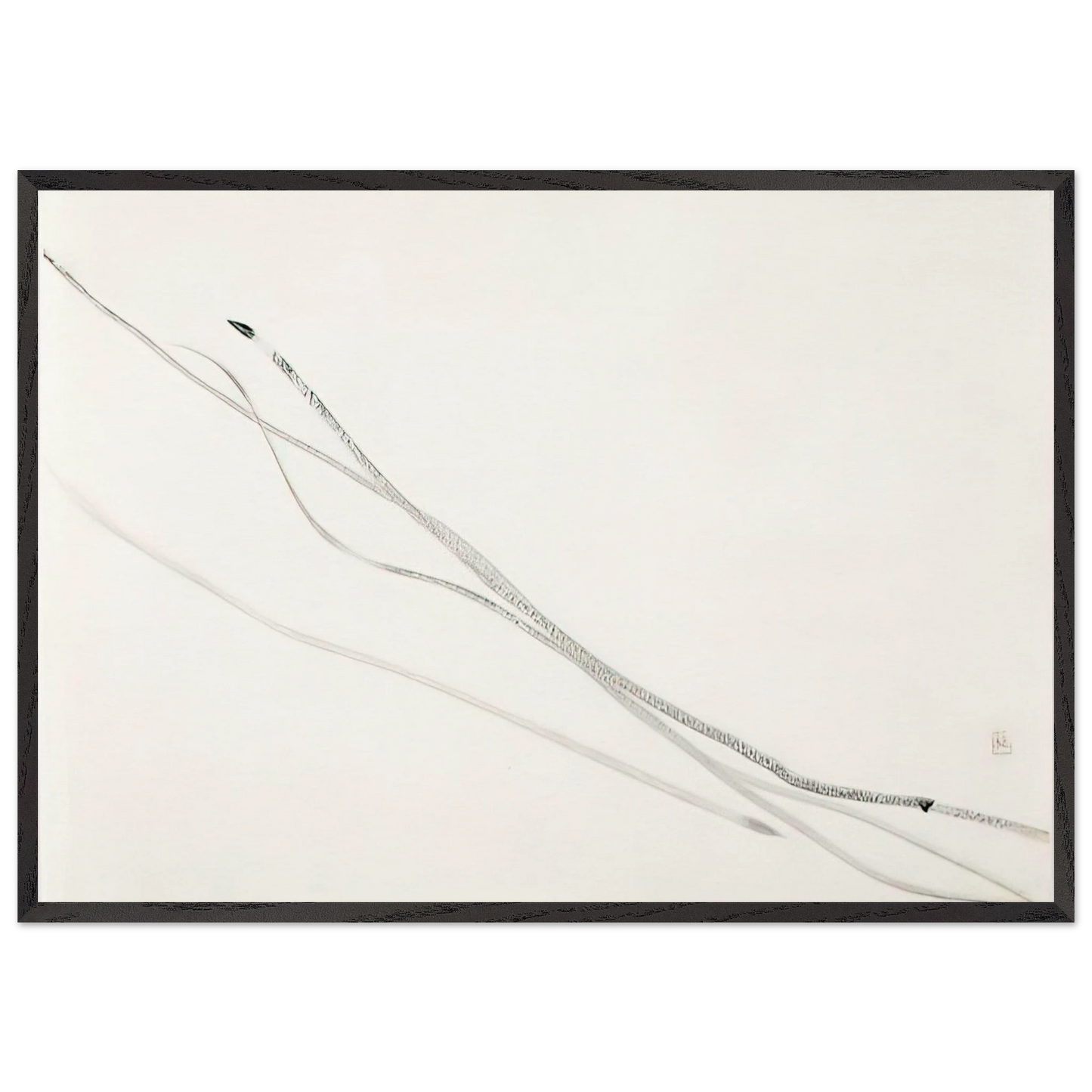 Work - Abstract Expressionism - Toko Shinoda 70x100 cm / 28x40 inches Framed Art Print – Black Wooden Frame