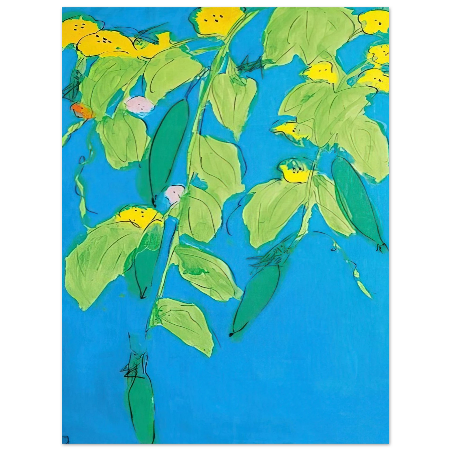 Walasse Ting - Summer Days - 2008 75x100 cm / 30x40inches Fine Art Poster