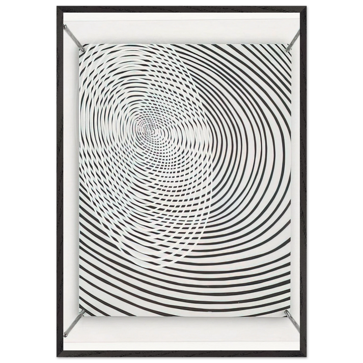 SPIRALES 1967 - Jesus Rafael Soto 70x100 cm / 28x40 inches Framed Art Print – Black Wooden Frame
