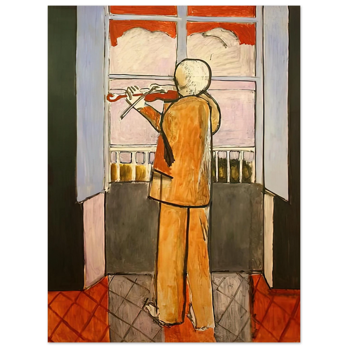 Henri Matisse - THE VIOLINIST AT THE WINDOW 1918 75x100 cm / 30x40inches Fine Art Poster