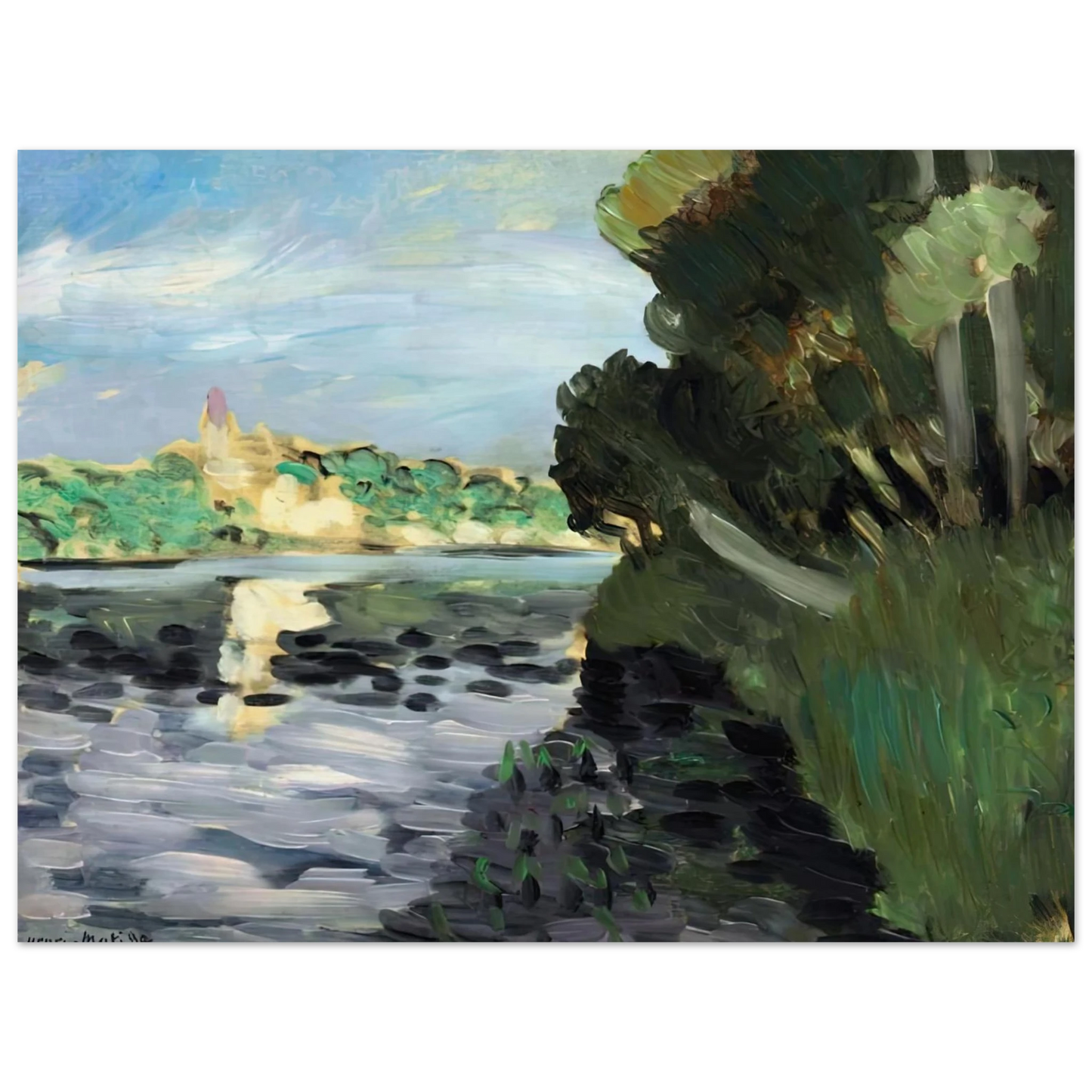 Henri Matisse - BORDS DE LA SEINE A VETHEUIL 1920 75x100 cm / 30x40inches Fine Art Poster