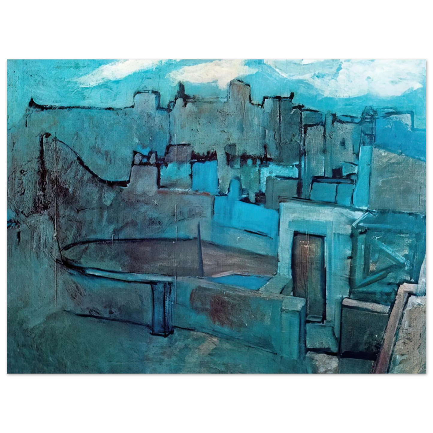 Pablo Picasso - The roofs of Barcelona 75x100 cm / 30x40inches Fine Art Poster