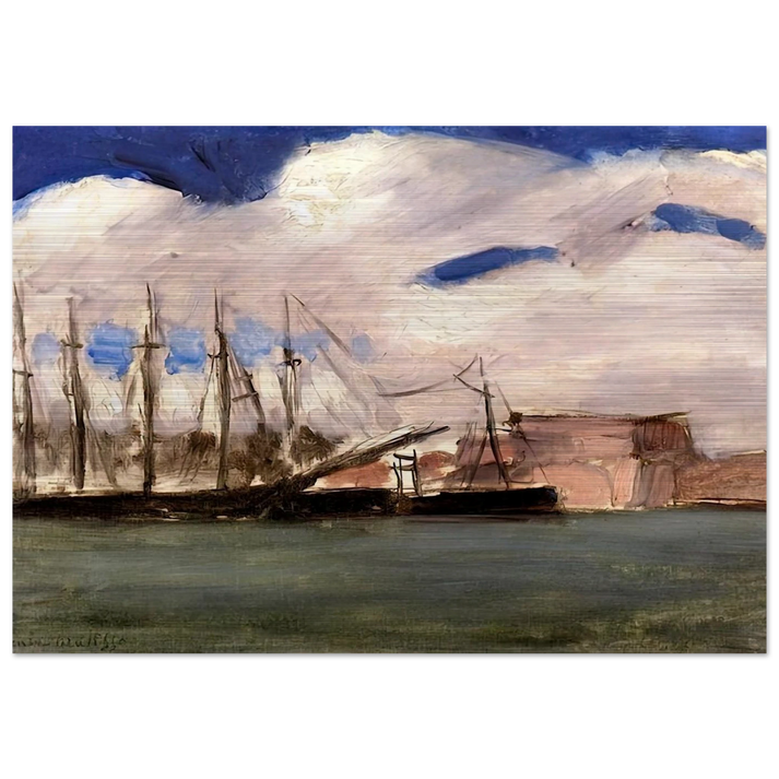WHITE CLOUDS THE OLD PORT OF MARSEILLE 1918 - Henri Matisse Brushed Aluminum Print - 70x100 cm / 28x40 inches | Henri Matisse Aluminum Print | Henri Matisse Prints