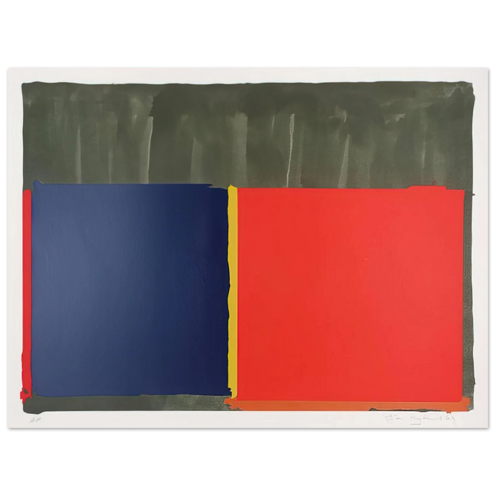 John Hoyland - Red, Blue - 1969 75x100 cm / 30x40inches Fine Art Poster