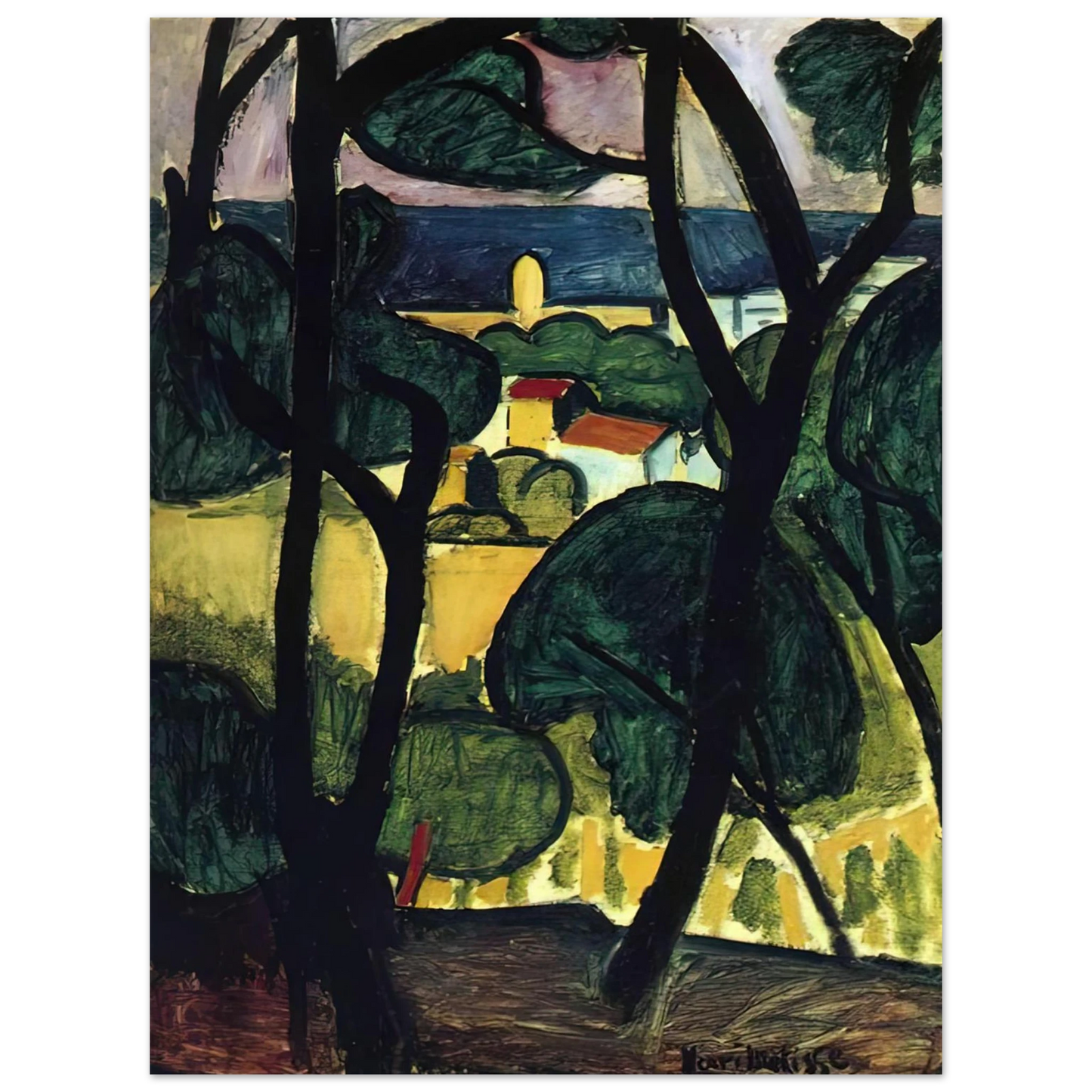 Henri Matisse - VIEW OF COLLIOURE 75x100 cm / 30x40inches Fine Art Poster