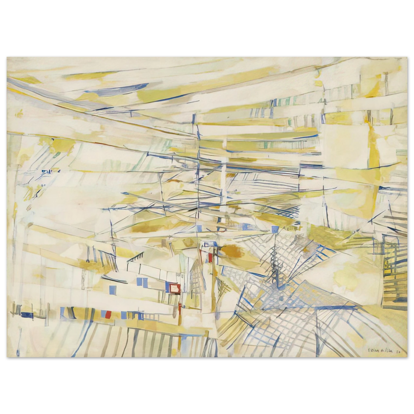 Maria Helena Vieira da Silva - Loranger - 1954 75x100 cm / 30x40inches Fine Art Poster