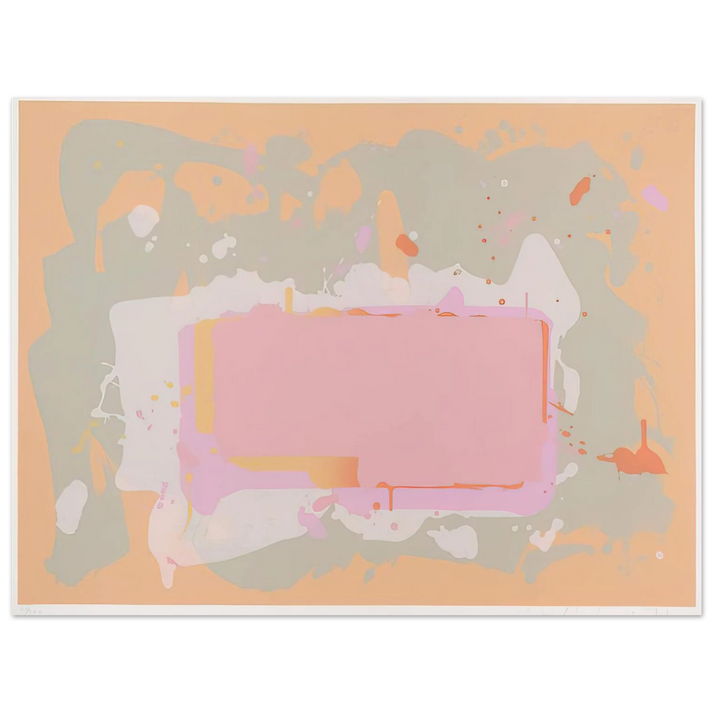 John Hoyland - Yellow and Pink - 1971 75x100 cm / 30x40inches Fine Art Poster