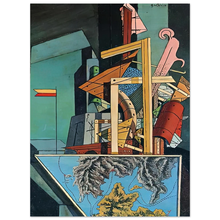 Giorgio de Chirico - THE MELANCHOLY OF DEPARTURE 1916 1 75x100 cm / 30x40inches Fine Art Poster