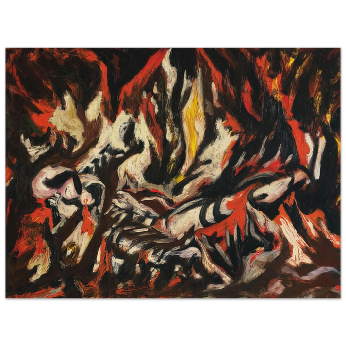 Jackson Pollock - THE FLAME 1938 75x100 cm / 30x40inches Fine Art Poster