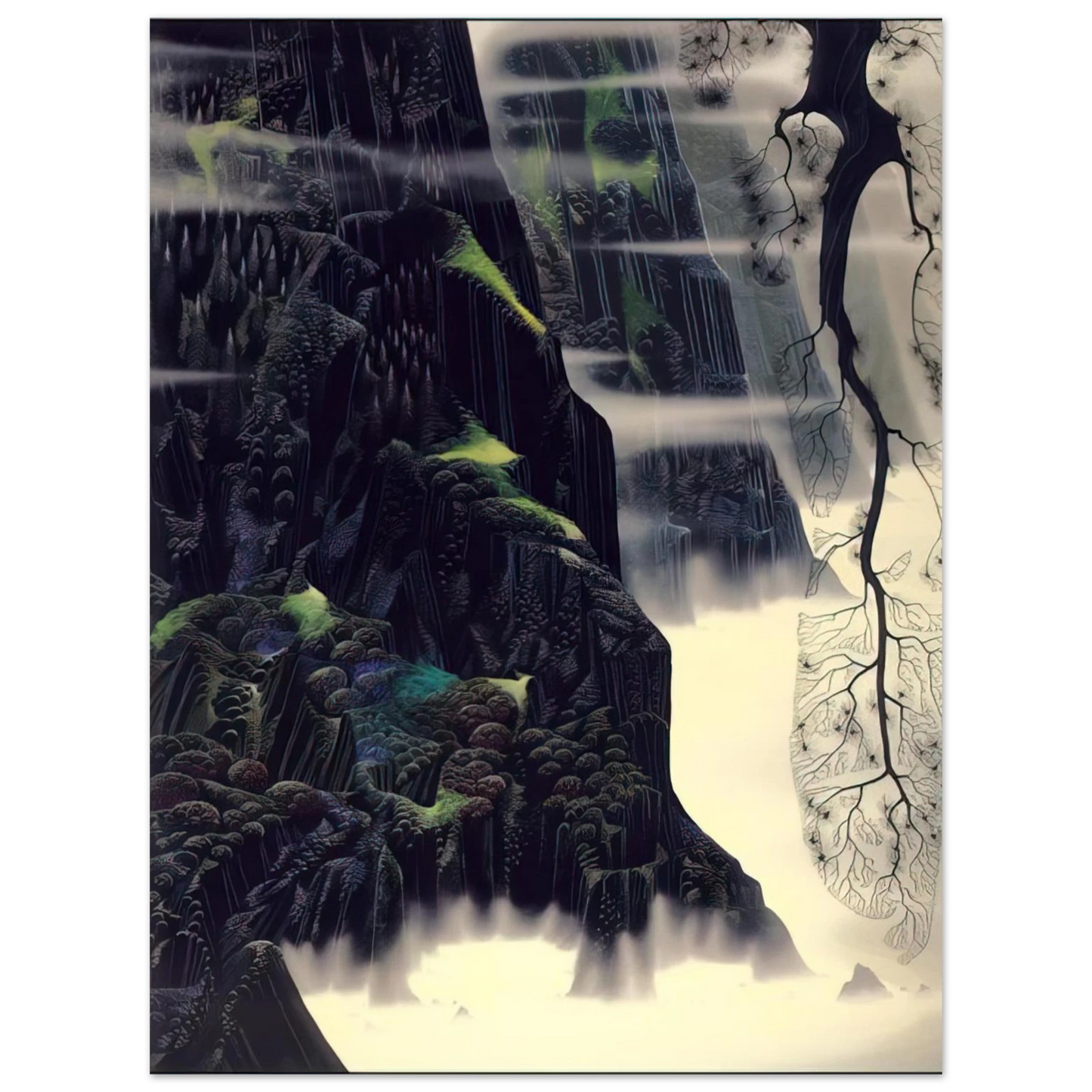 Eyvind Earle - Gray Dawn 75x100 cm / 30x40inches Fine Art Poster