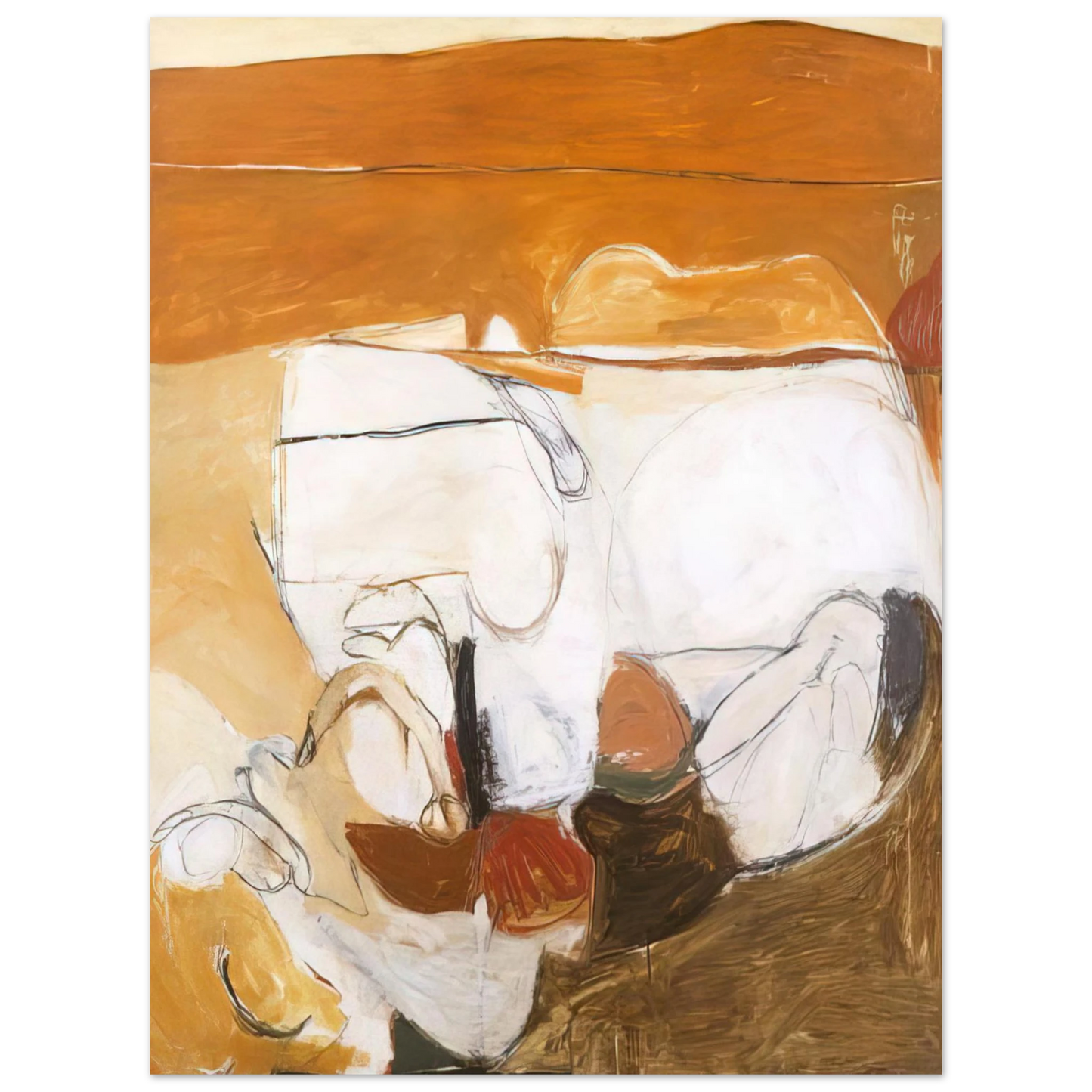 Brett Whiteley - Untitled Warm Painting - 1961 75x100 cm / 30x40inches Fine Art Poster