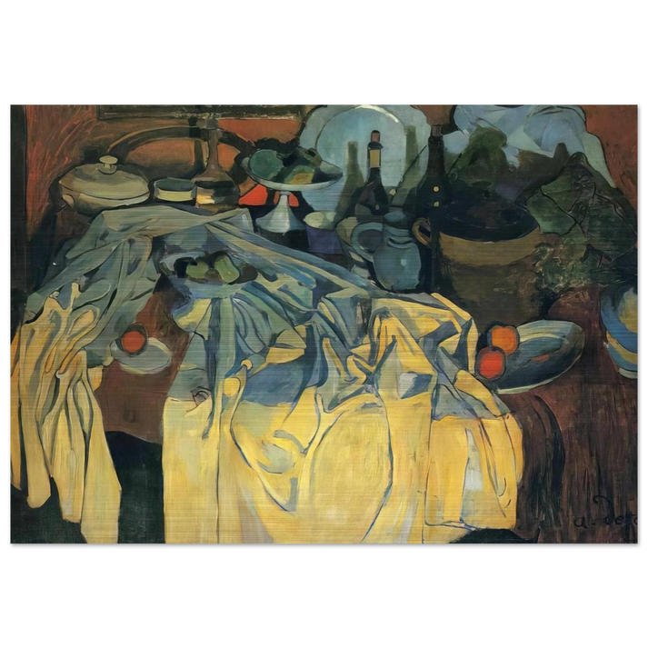 STILL LIFE ON THE TABLE 1904 - Andre Derain Brushed Aluminum Print - 70x100 cm / 28x40 inches | Andre Derain Aluminum Print | Andre Derain Prints