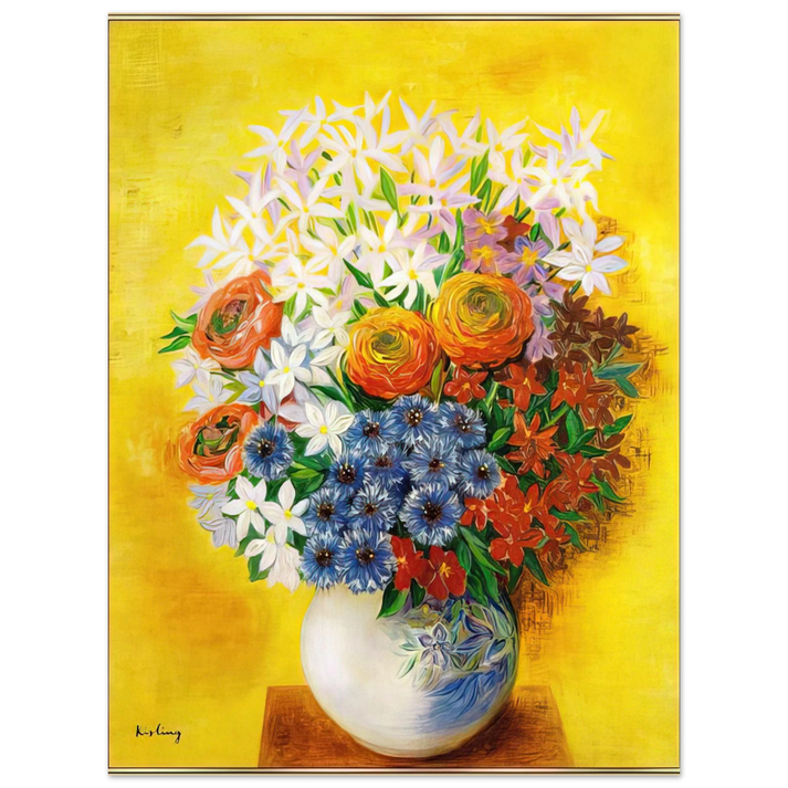 Moise Kisling - BOUQUET OF VARIOUS FLOWERS 75x100 cm / 30x40inches Fine Art Poster
