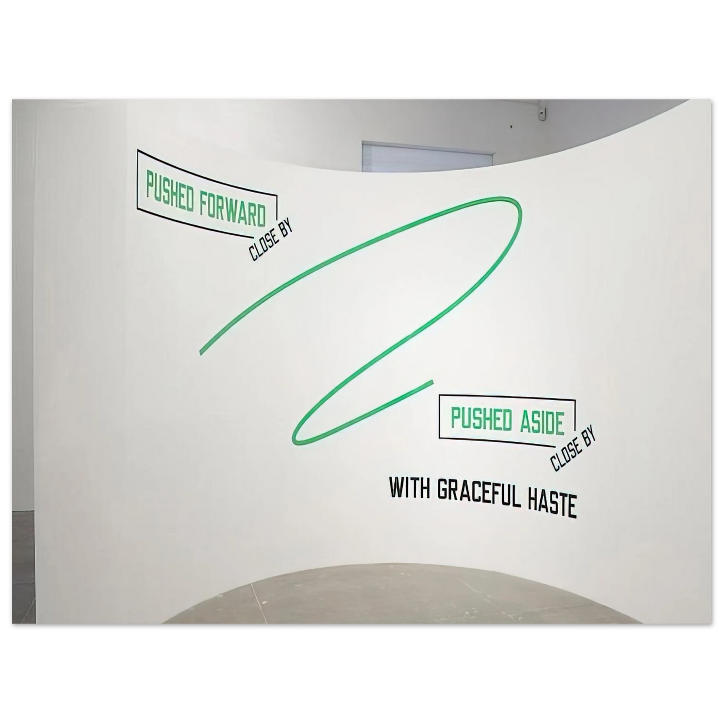Lawrence Weiner - Pushed Forward... - 2009 75x100 cm / 30x40inches Fine Art Poster