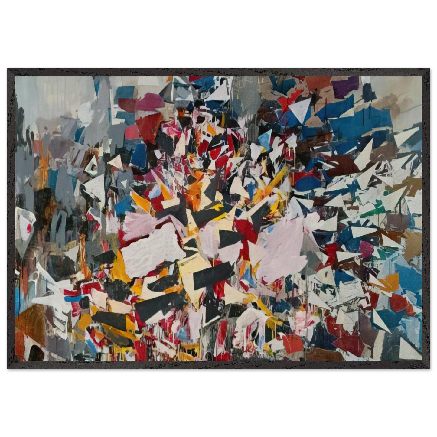 Upward Direction - 1988 - Robert Goodnough 70x100 cm / 28x40 inches Framed Art Print – Black Wooden Frame