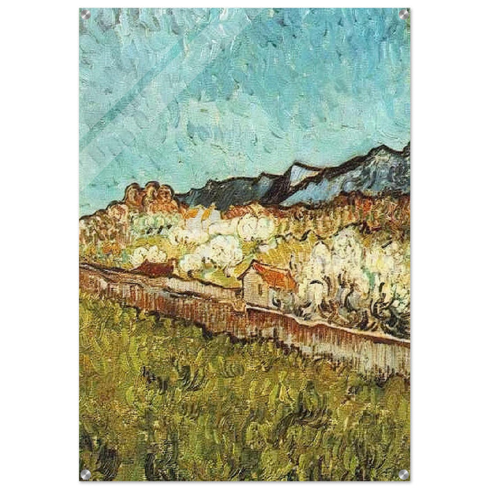 At the Foot of the Mountains - Vincent van Gogh Acrylic Print - 70x100 cm / 28x40″ inches | Vincent van Gogh Wall Art | Vincent van Gogh Prints