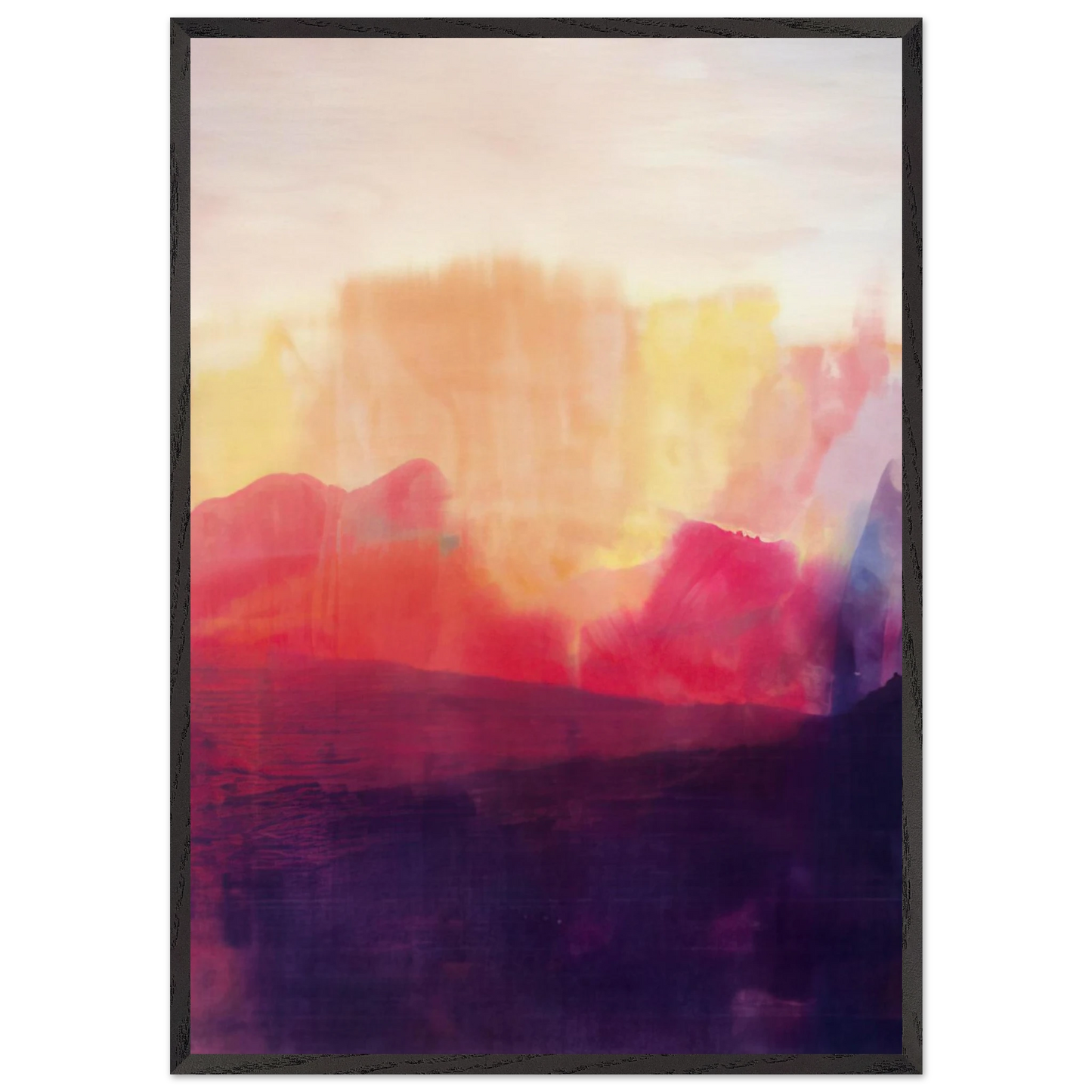 The Source - 1993 - Ronnie Landfield 70x100 cm / 28x40 inches Framed Art Print – Black Wooden Frame
