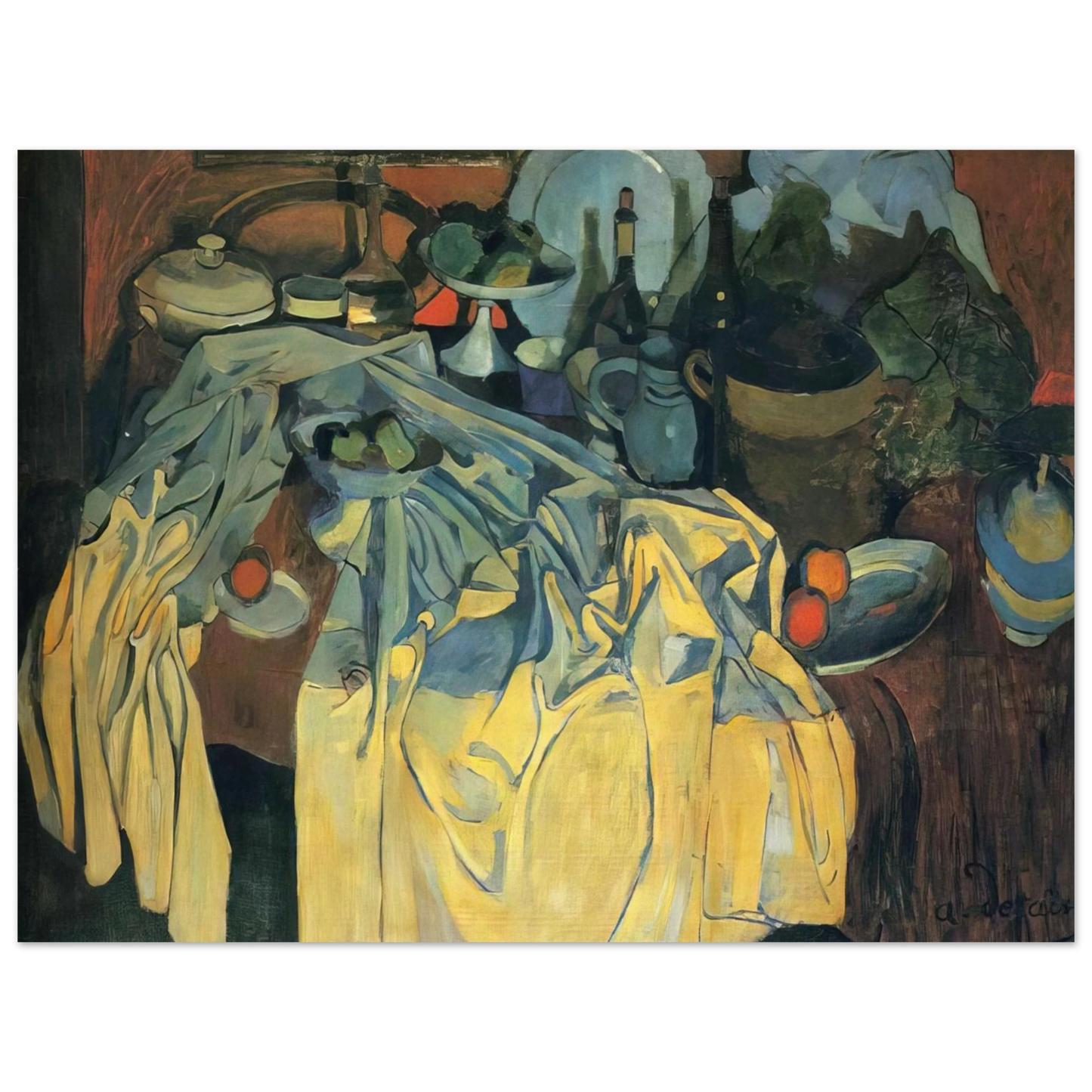 Andre Derain - STILL LIFE ON THE TABLE 1904 75x100 cm / 30x40inches Fine Art Poster