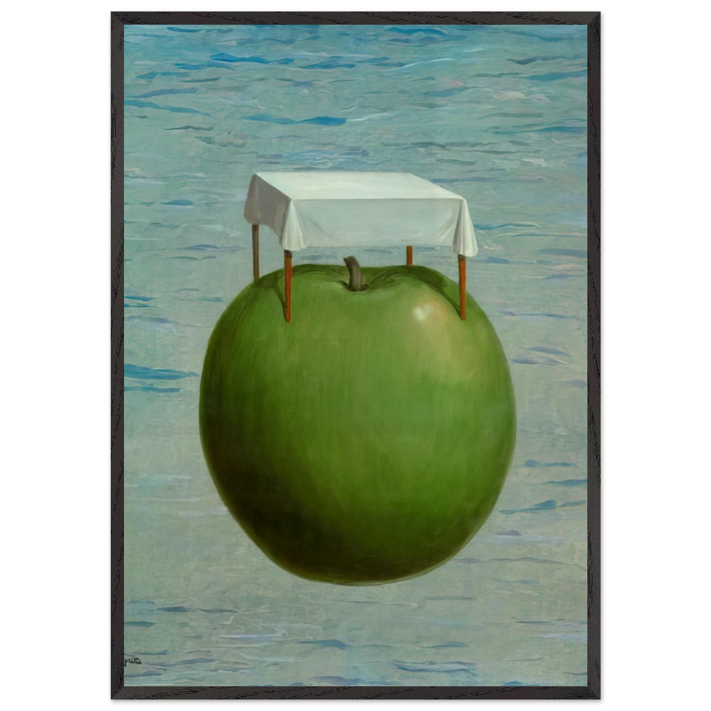 FINE REALITIES 1964 - Rene Magritte 70x100 cm / 28x40 inches Framed Art Print – Black Wooden Frame