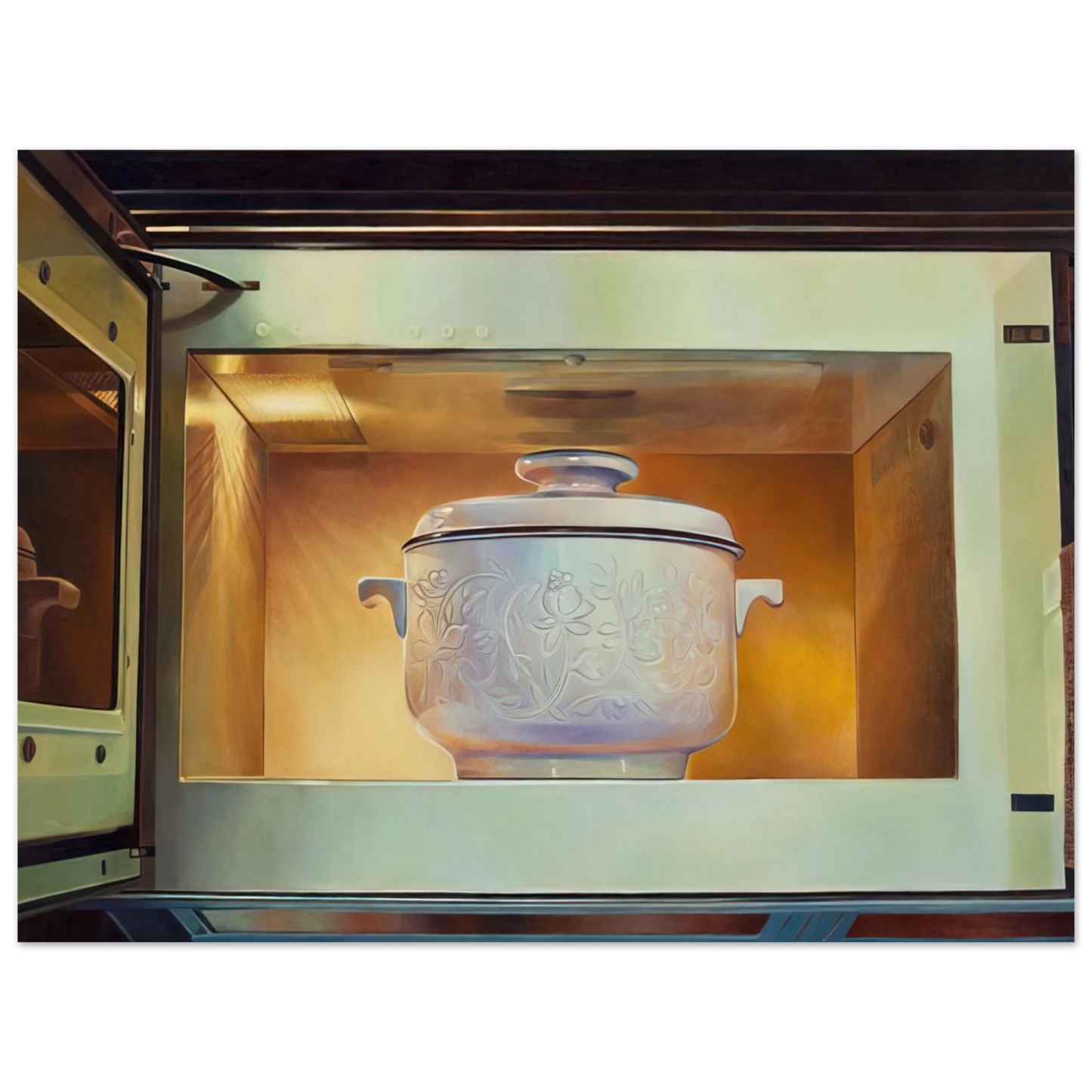 Mary Pratt - Romancing the Casserole - 1985 75x100 cm / 30x40inches Fine Art Poster