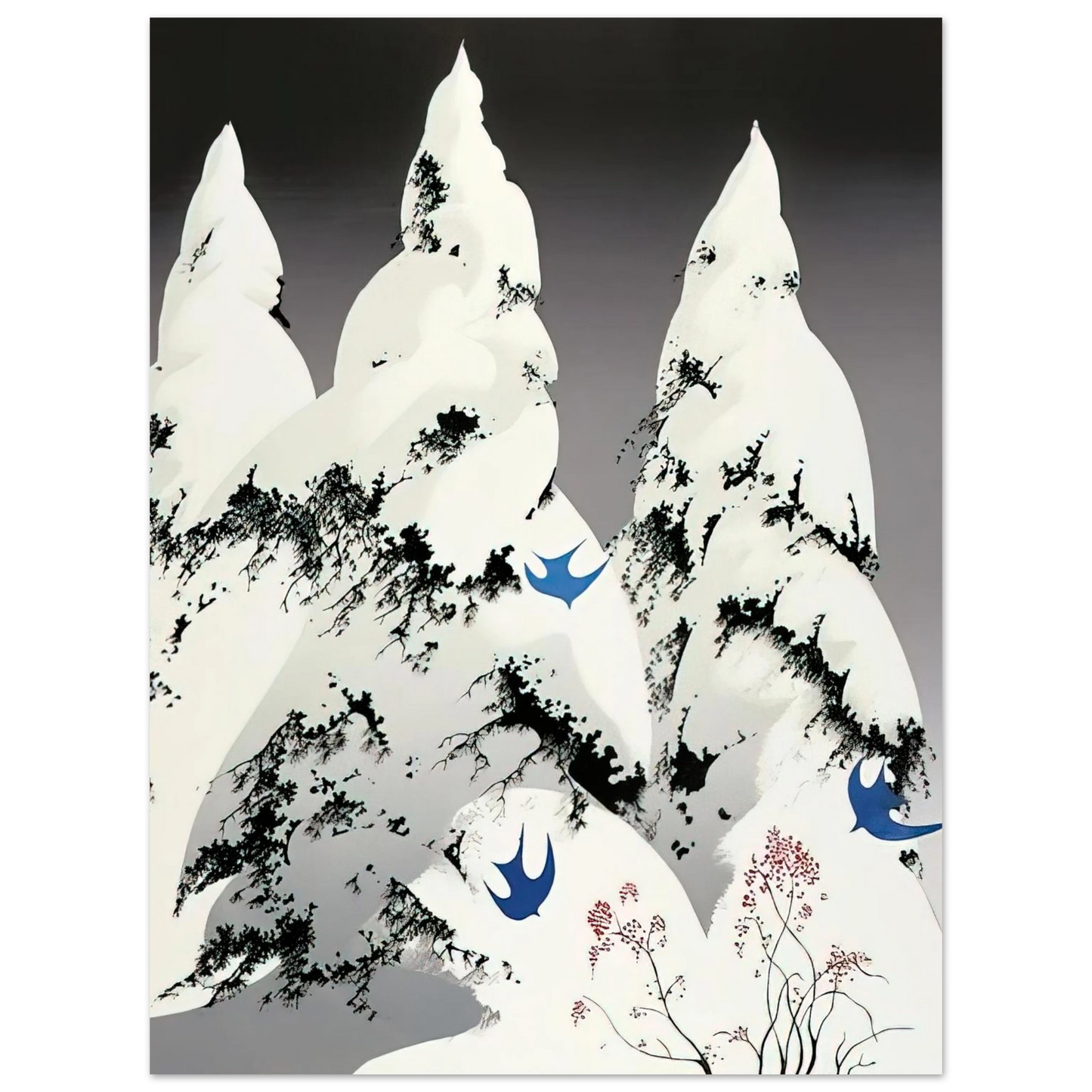 Eyvind Earle - Winter Pine 75x100 cm / 30x40inches Fine Art Poster